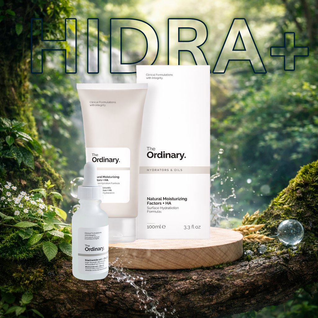 KIT THE ORDINARY NIACINAMIDE 10% AND ZINC 1% + NATURAL MOISTURIZING 100ML